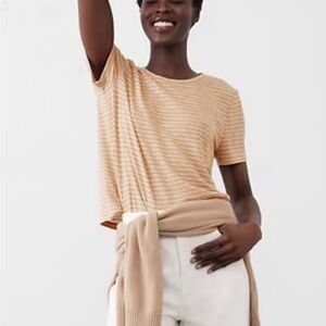 Banana Republic Factory LINEN-BLEND CREW-NECK TOP
